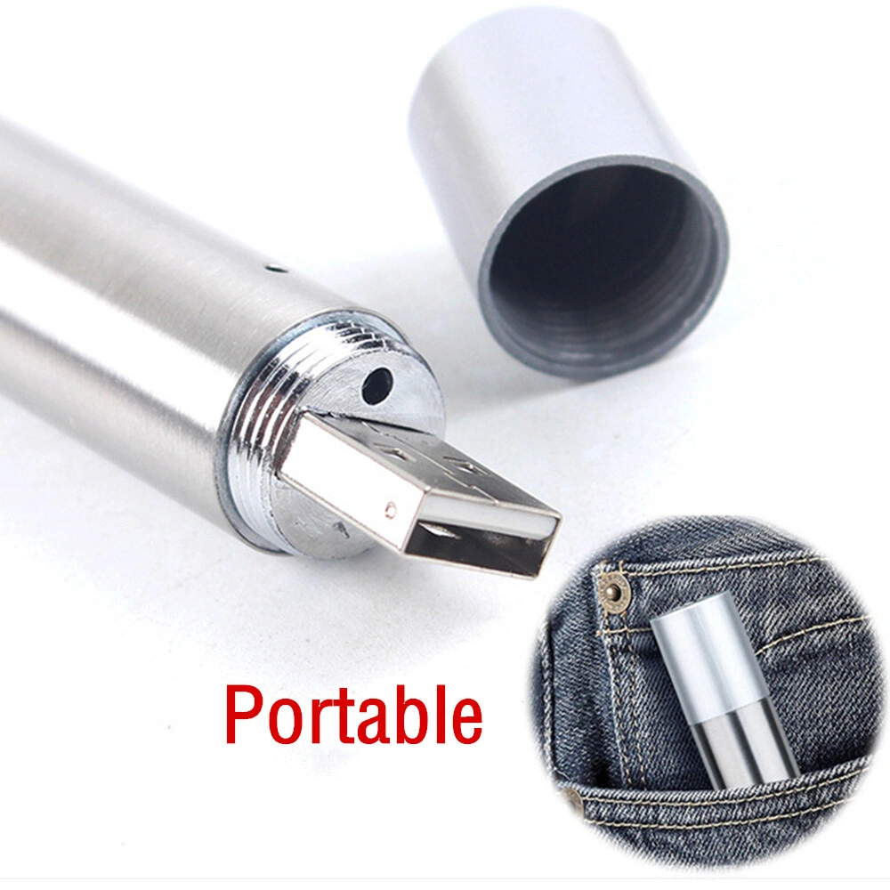 2PCS 3 in1 1mw USB Rechargeable Pet Toy Pen Flashlight Red laser Beam UV Light 3-Modes Lamp view 8