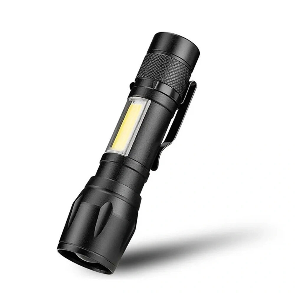 2 Pack USB Rechargeable LED Flashlights, Small Compact Camping & Work Torch Lights view 2