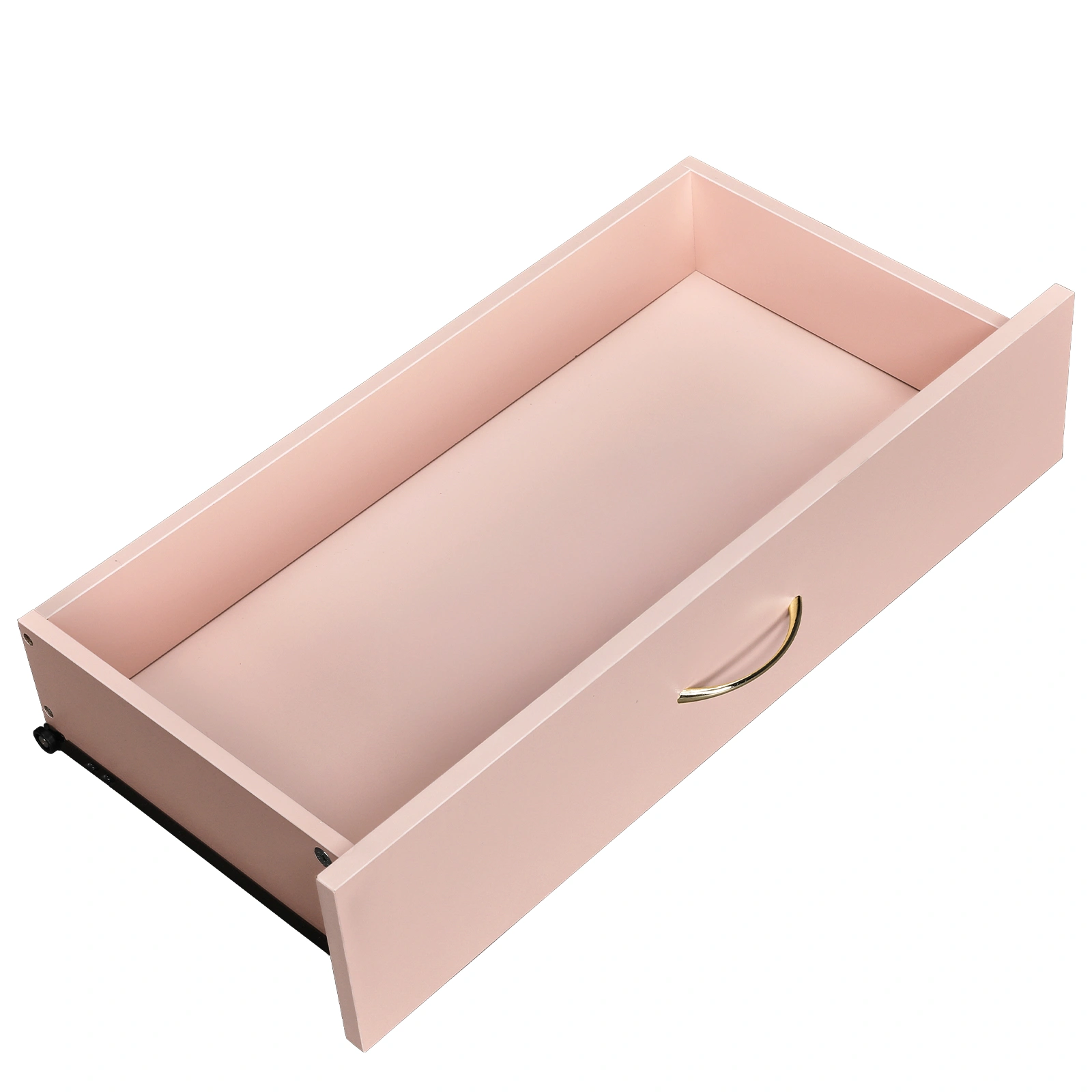 3-Drawer Dresser Chest 25.98 x 12.99 x 22.05 Inch Pink with Faux Rose Gold Handles view 10