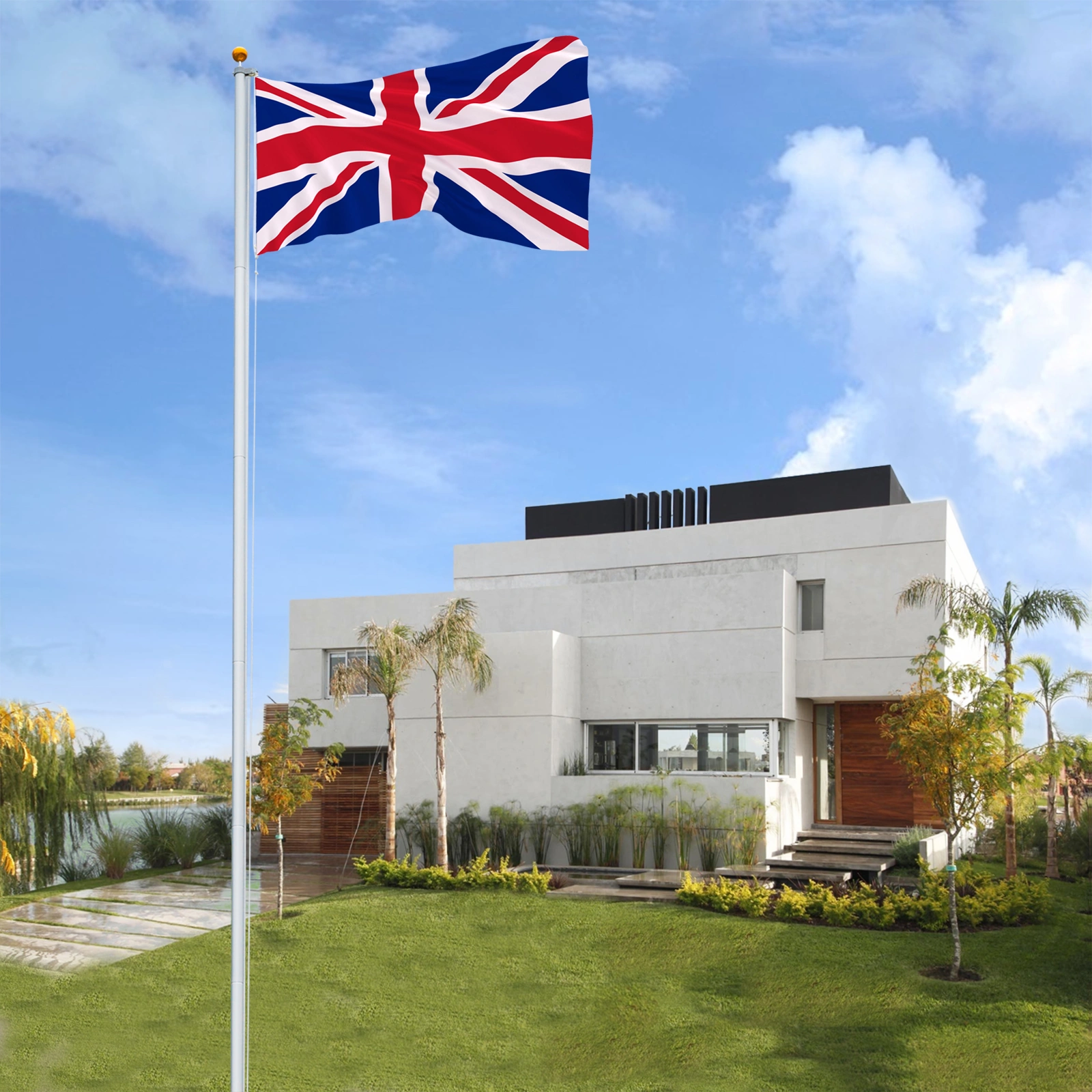 5.1*5.1*600cm Aluminum Alloy Splicing Flagpole Adjustable And Retractable Courtyard Outdoor Flagpole view 11