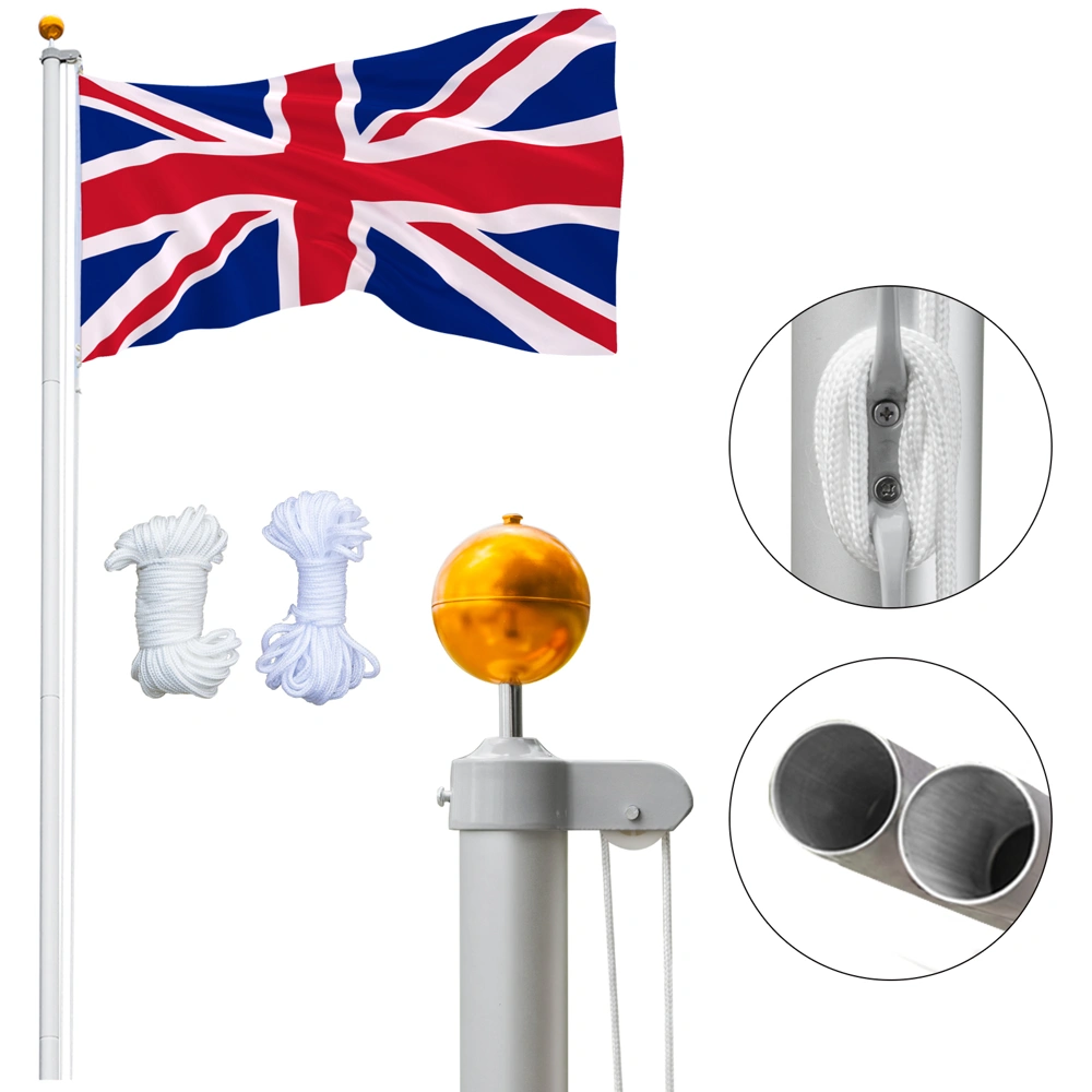 5.1*5.1*600cm Aluminum Alloy Splicing Flagpole Adjustable And Retractable Courtyard Outdoor Flagpole view 3