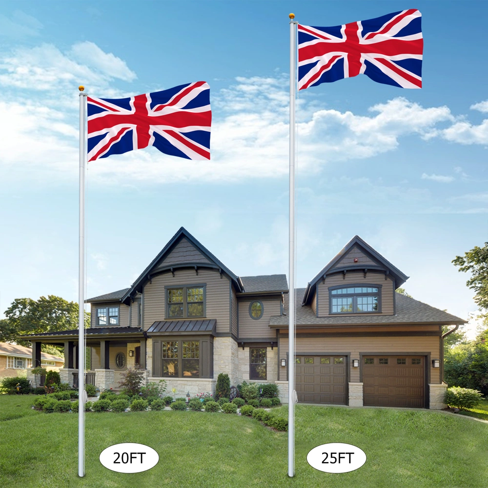 5.1*5.1*600cm Aluminum Alloy Splicing Flagpole Adjustable And Retractable Courtyard Outdoor Flagpole view 9