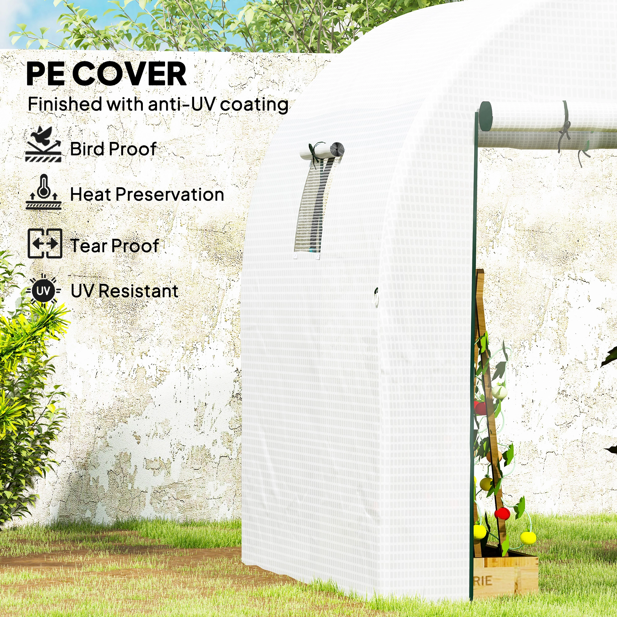 Walk-in Polycarbonate Greenhouse with Adjustable Roof Vent, UV Resistant Toughened Panels, Green House for Garden Yard Plant Growing, Easy Assembly, Durable Frame, 6x8 ft Outdoor Gardening Shelter view 4