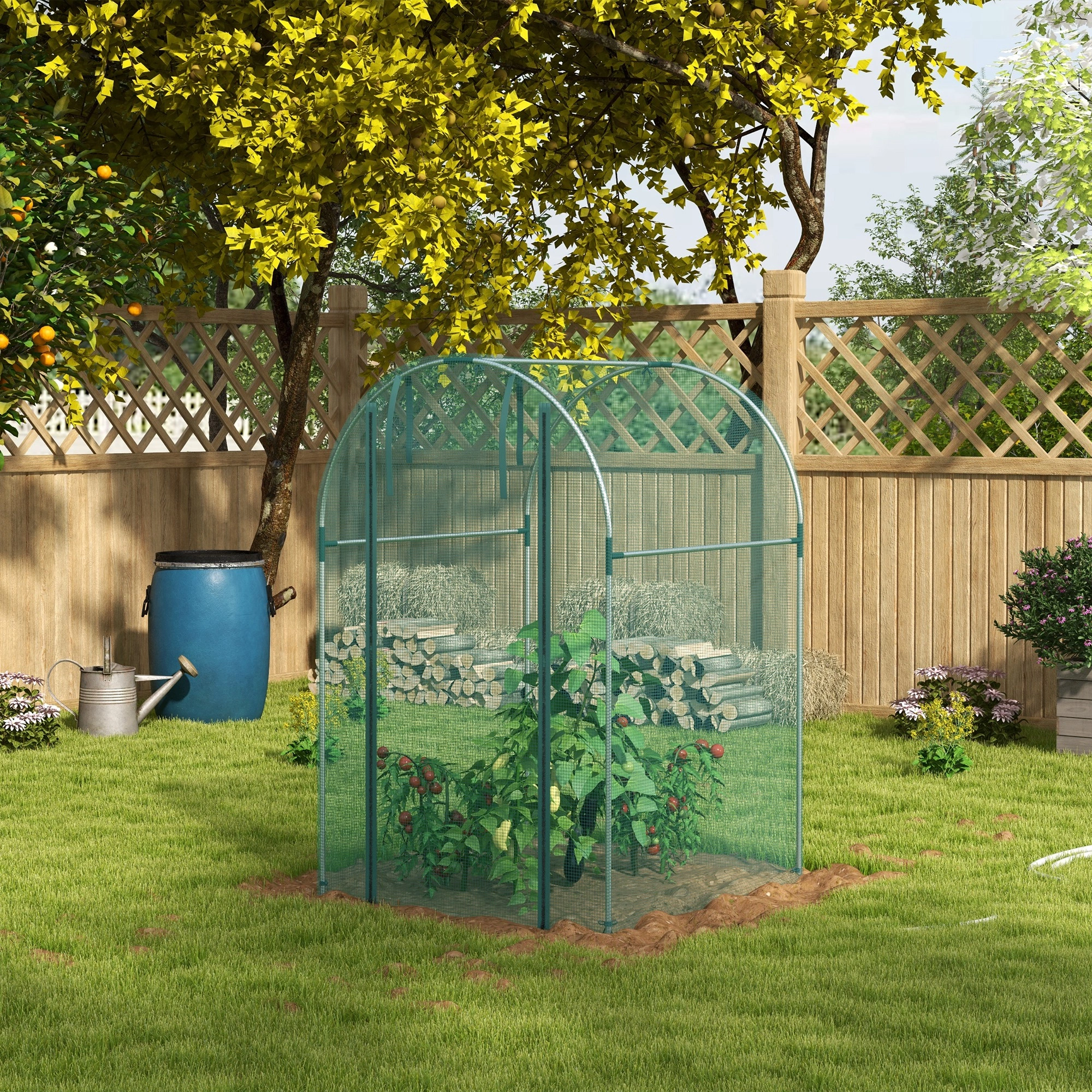 Garden Plant Protection Tent - Mini Greenhouse Cloche with Zipper Door for Seed Starting & Winter Use view 2