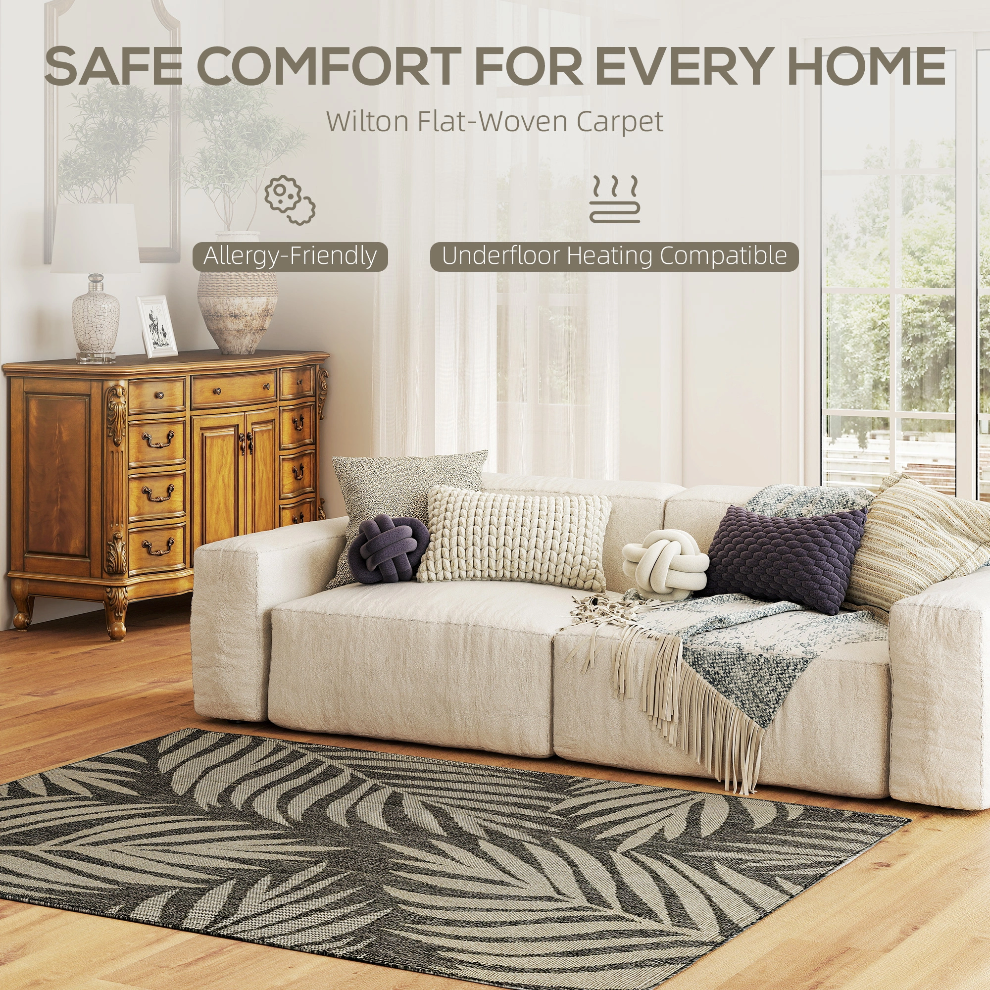 Premium Plush Area Rug - Soft Indoor Floor Carpet for Living Room Bedroom, Machine Washable, Non-Slip Backing view 5