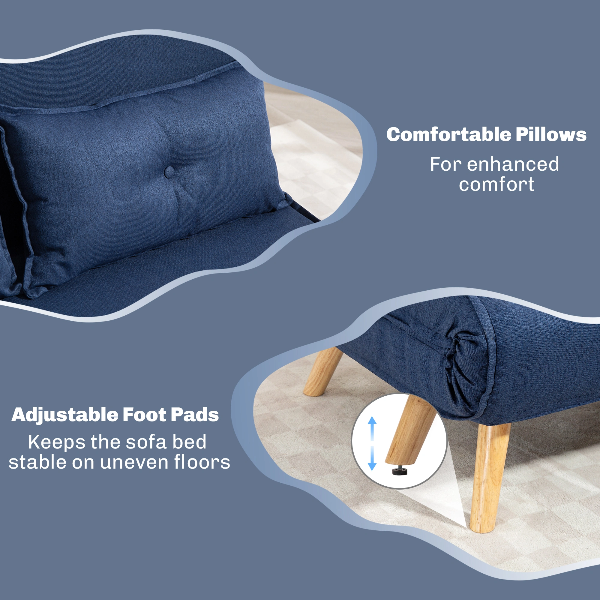 Modern Sofa Chair, Comfy Armchair with Thick Cushion, Fabric Upholstery Living Room Reading Chair view 3