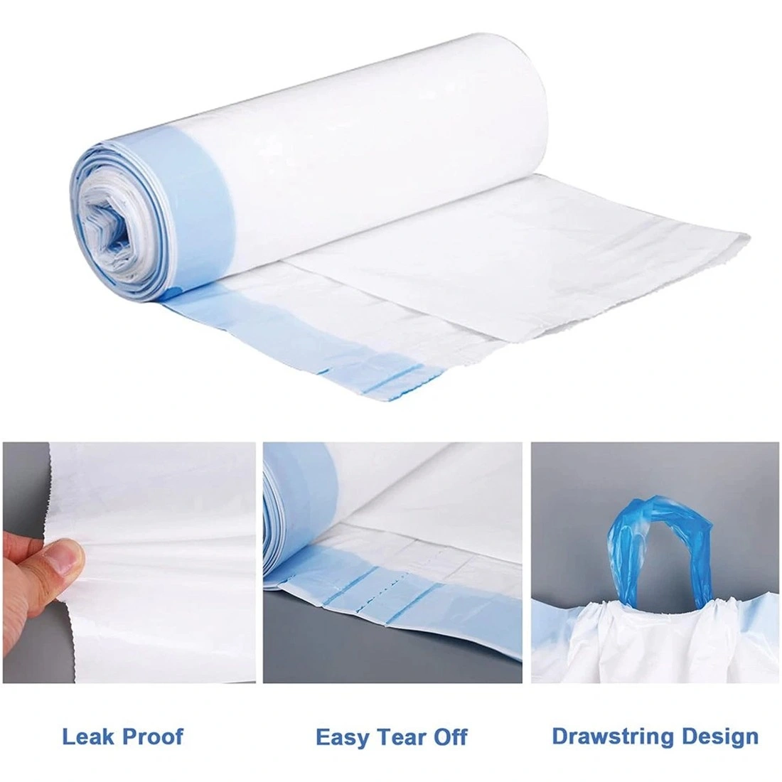 160 Pack Commode Liners Disposable Bags with Absorbent Pad, Odorless Universal Toilet Seat Covers for Home Care UK
