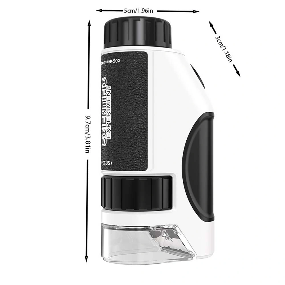 Kids Mini Microscope 50X-300X Magnification, Handheld Portable Science Toy for Kids, Junior Student Laboratory Discovery Microscope view 3