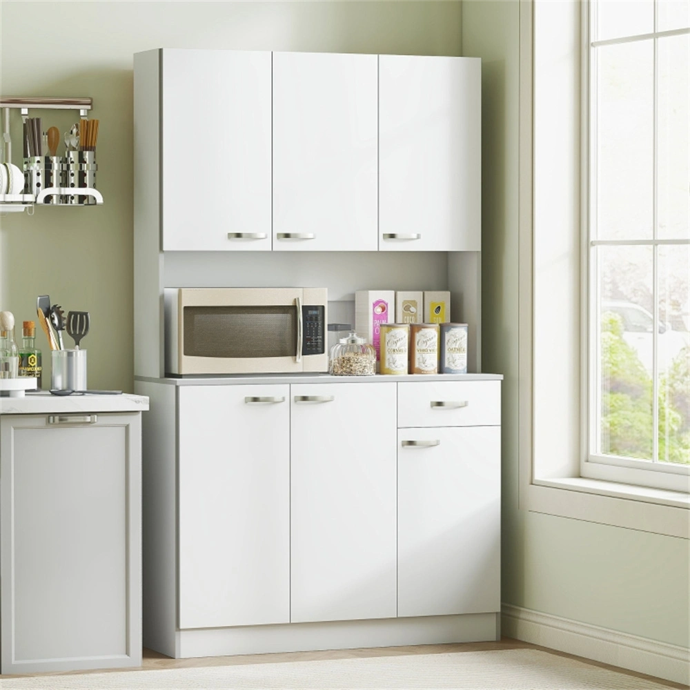 Multi-Tier Storage Cabinet with Shelves, Space-Saving Organizer, Modern Design, Easy Assembly