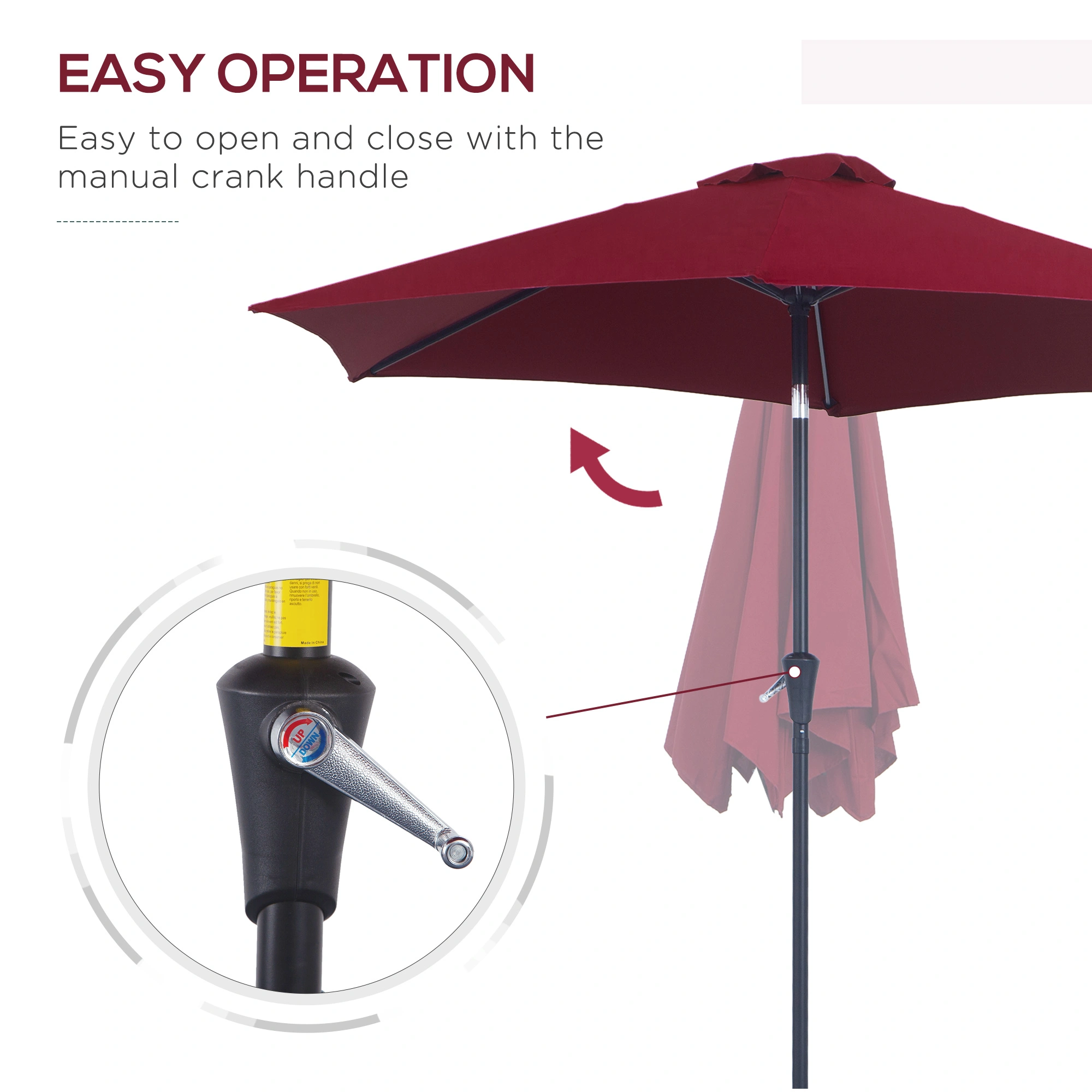 Cantilever Tilt Offset Patio Umbrella Outdoor Garden Parasol Amazon Shipping view 3