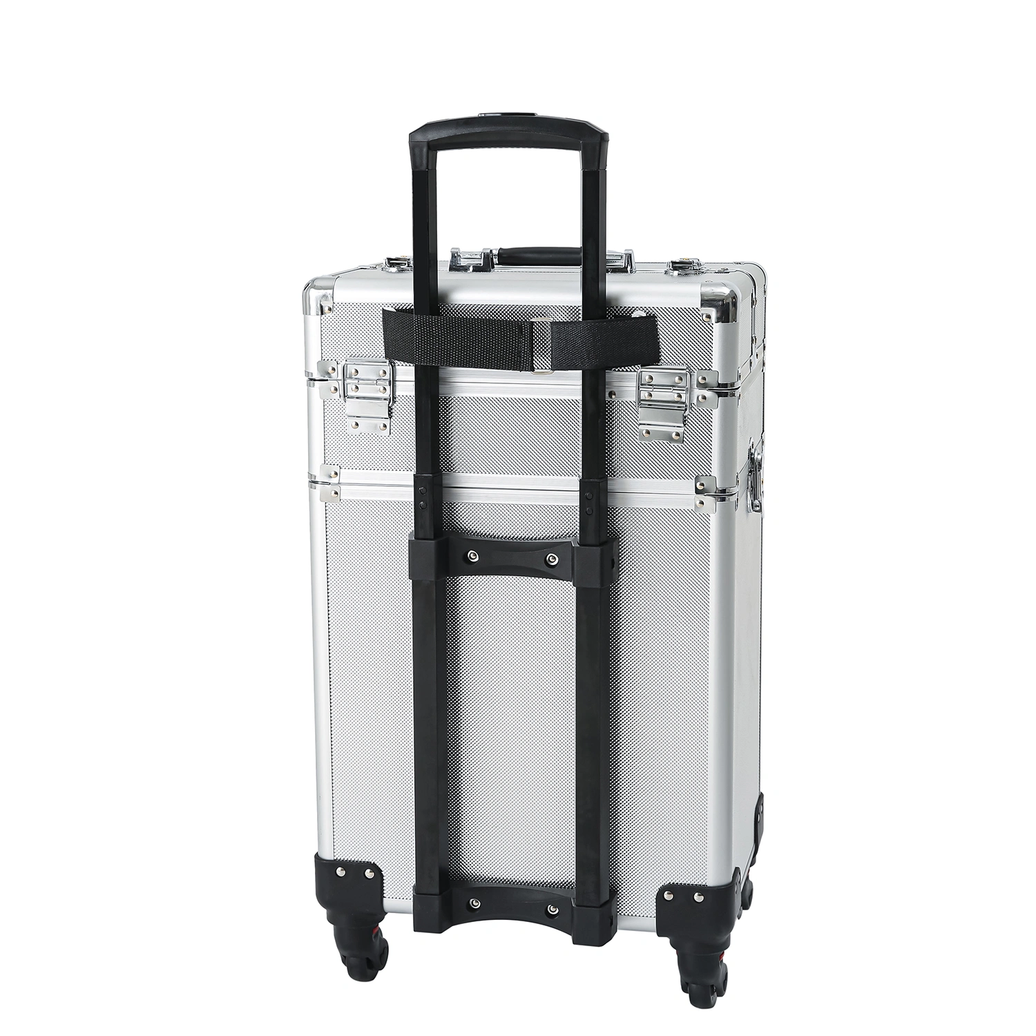 Silver Aluminum Rolling Makeup Case 4-in-1 Interchange view 8