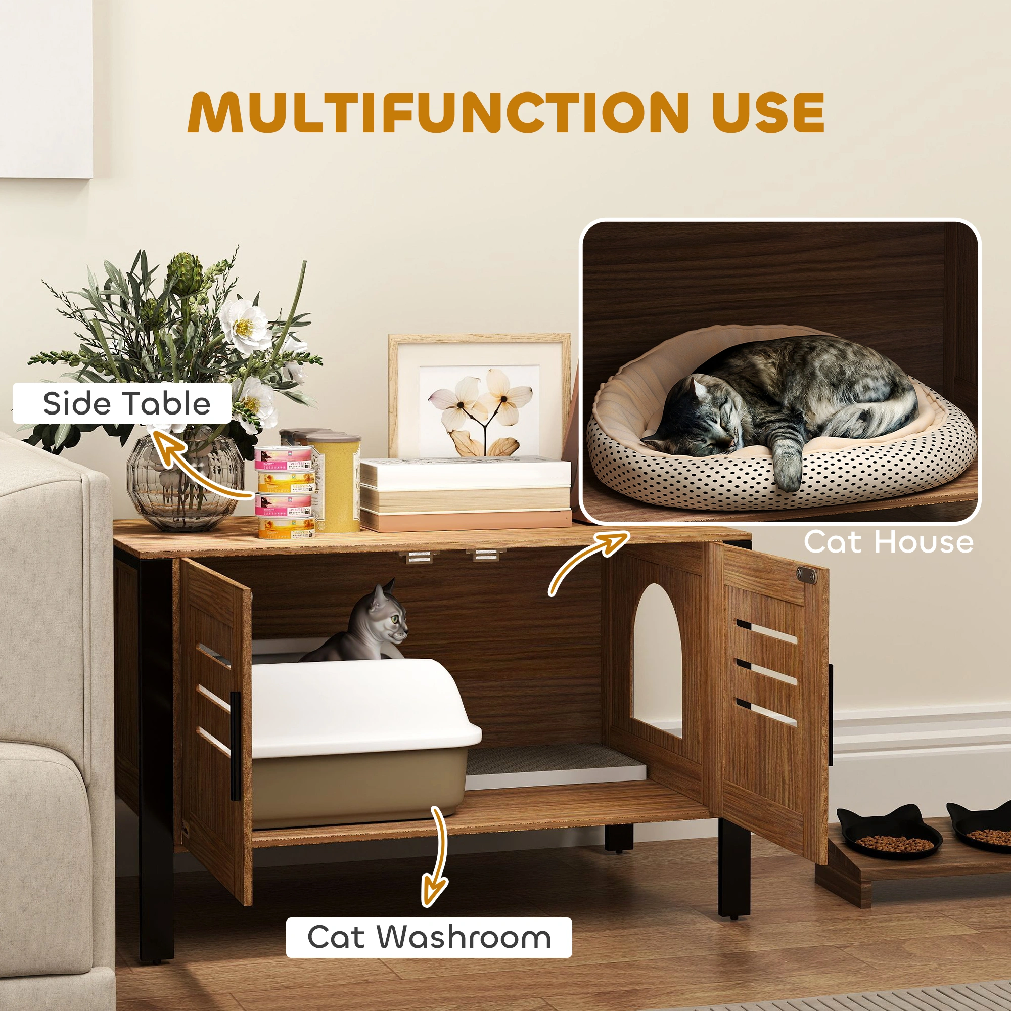 Self-Cleaning Cat Litter Box with Auto Scoop, Odor Control & Quiet Design for One or Multiple Cats view 3