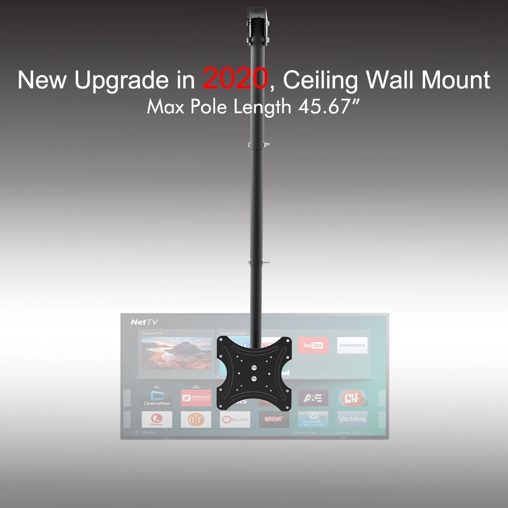 TMC-7004 Ceiling Mount TV Wall Bracket Roof Rack Pole Retractable For 32"-55" Flat Screen view 3