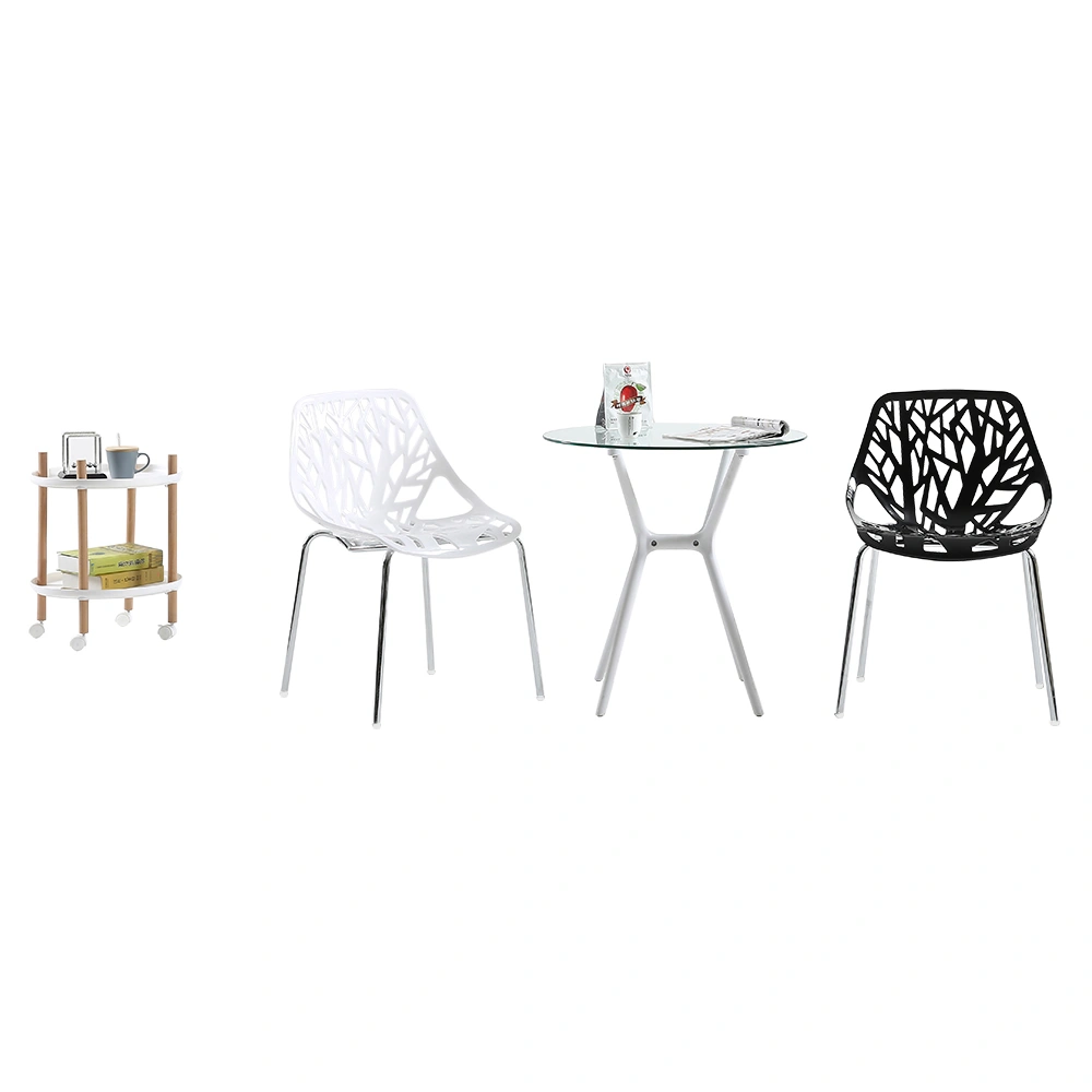 4pcs Bird's Nest Style Lounge Chair Black view 14