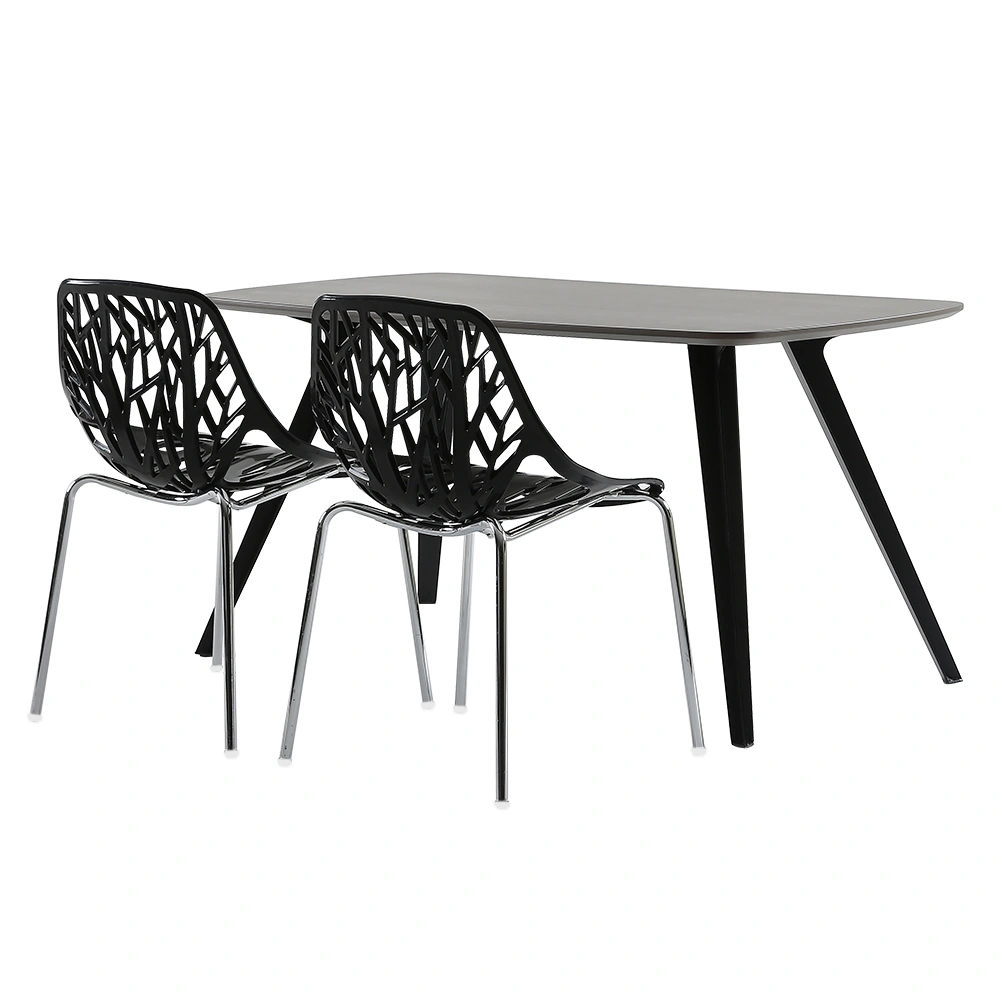 4pcs Bird's Nest Style Lounge Chair Black view 20