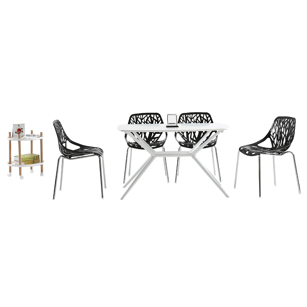 4pcs Bird's Nest Style Lounge Chair Black view 21