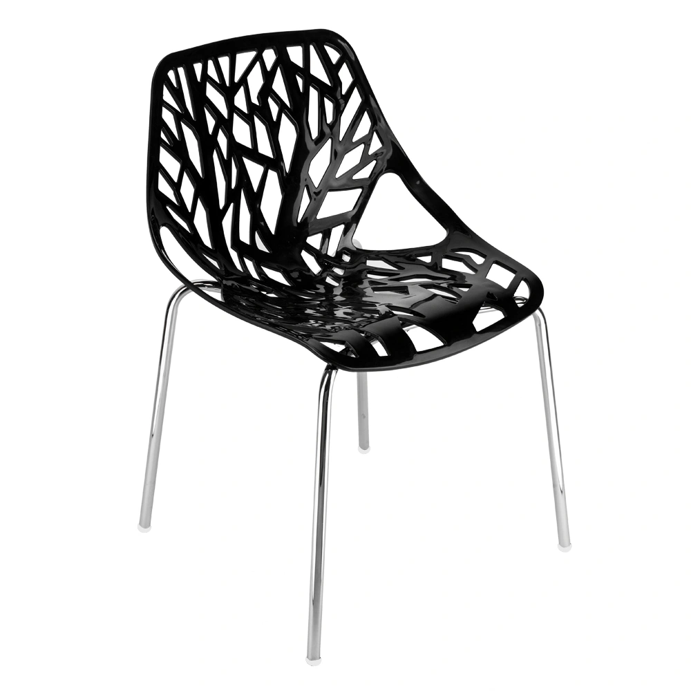 4pcs Bird's Nest Style Lounge Chair Black view 4