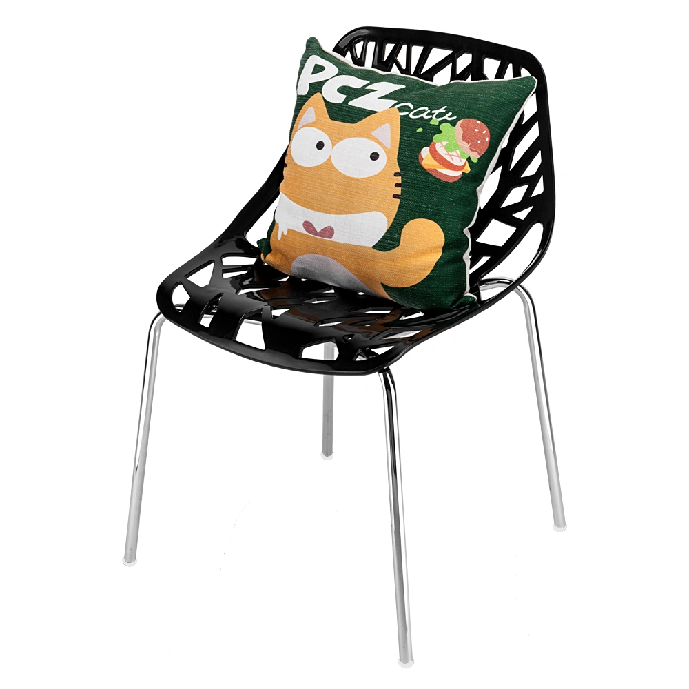 4pcs Bird's Nest Style Lounge Chair Black view 7