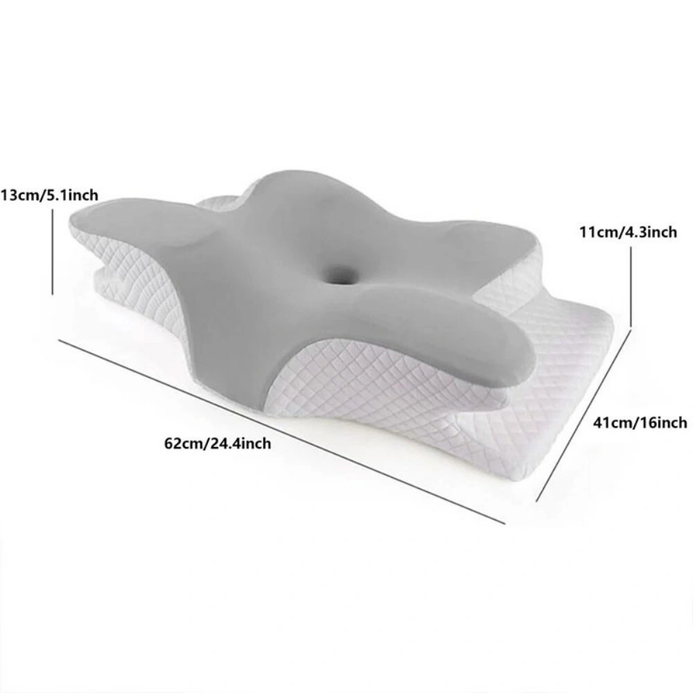 Cervical Memory Foam Neck Pillow - Orthopedic Neck & Back Support, Anti-Snore Travel Pillow view 5