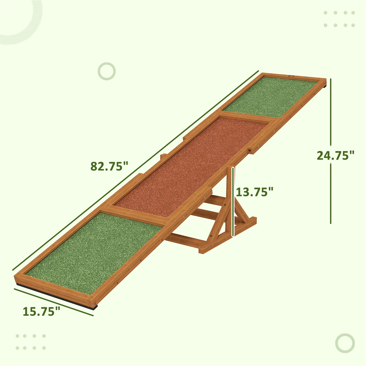 Dog Agility Ramp Pet Seesaw - Training Balance Board for Dogs & Cats, Outdoor Sports Equipment view 2