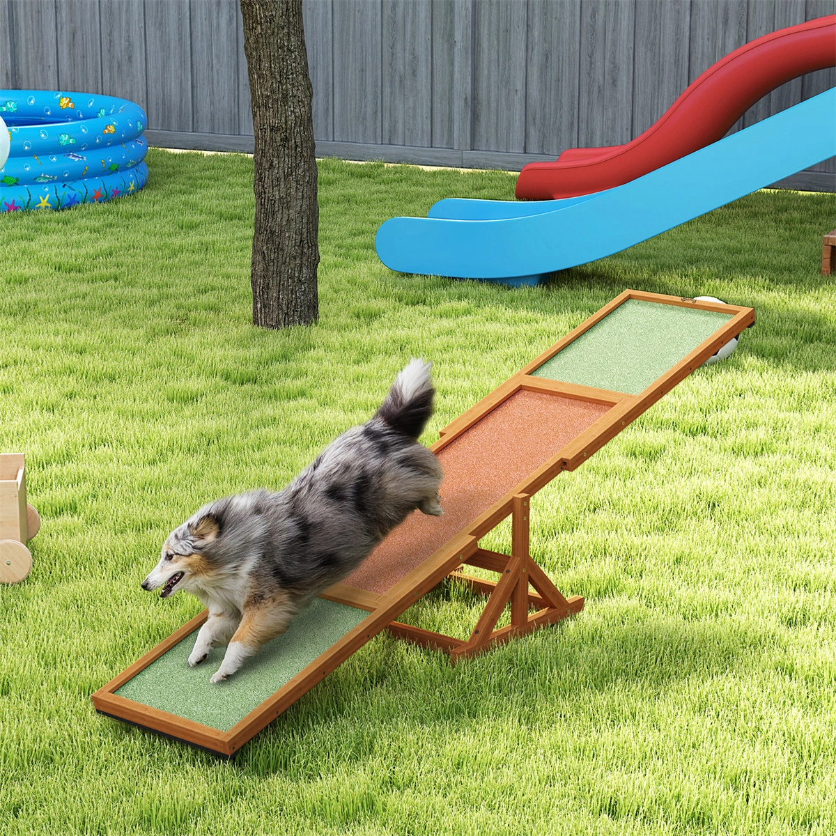 Dog Agility Ramp Pet Seesaw - Training Balance Board for Dogs & Cats, Outdoor Sports Equipment view 5