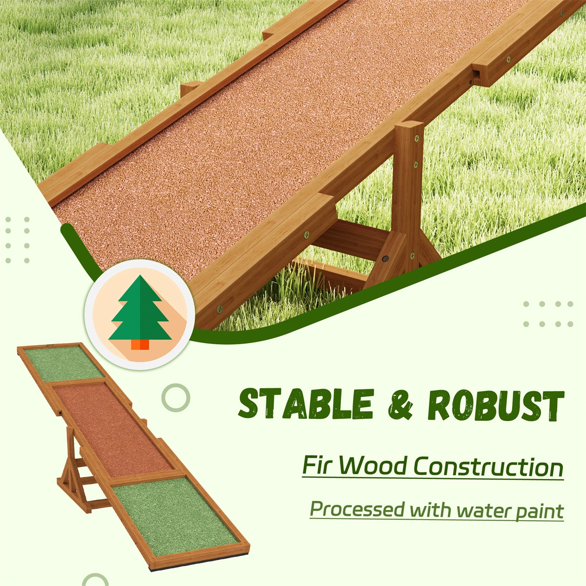 Dog Agility Ramp Pet Seesaw - Training Balance Board for Dogs & Cats, Outdoor Sports Equipment view 6