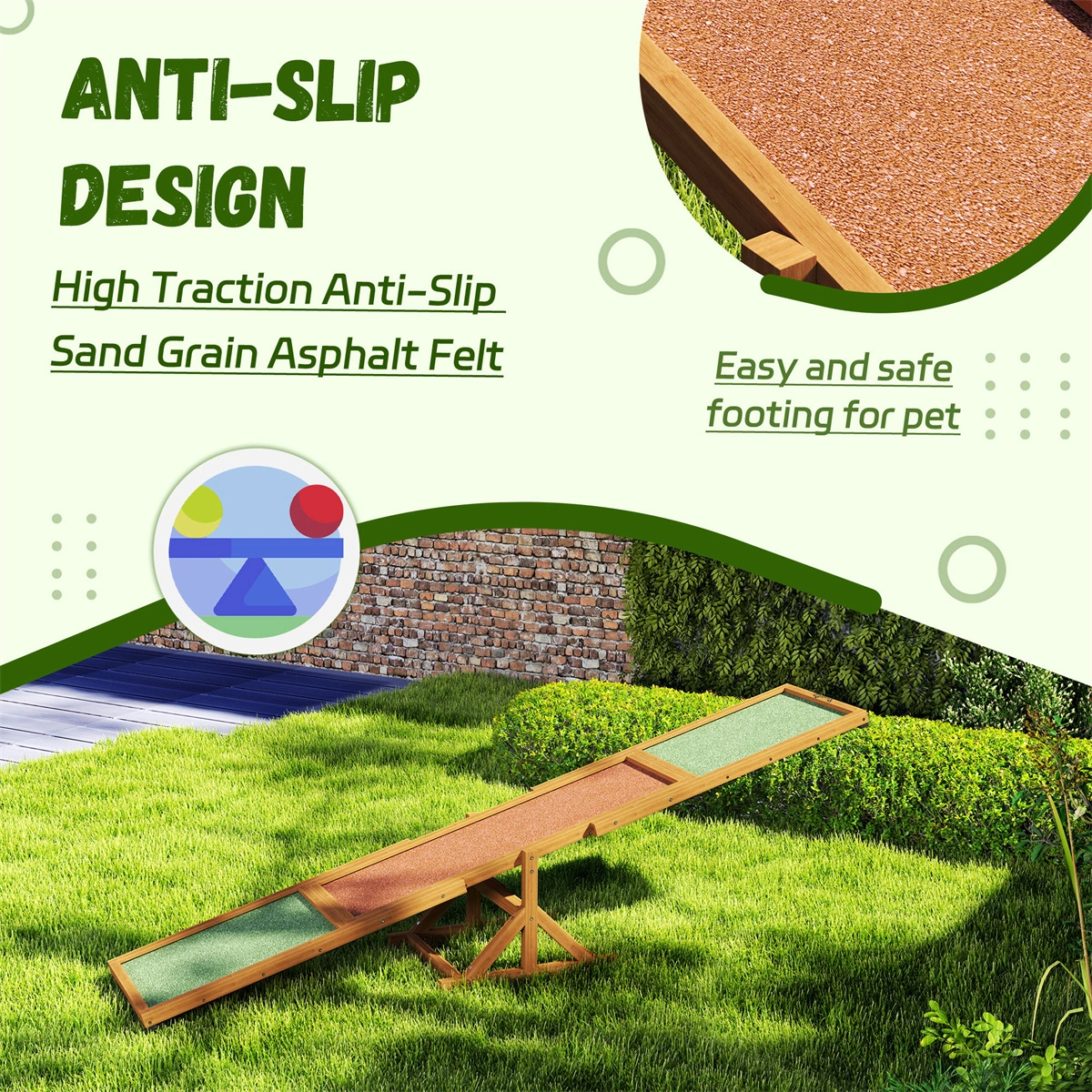 Dog Agility Ramp Pet Seesaw - Training Balance Board for Dogs & Cats, Outdoor Sports Equipment view 7