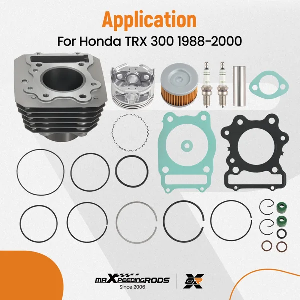 Cylinder Piston Top End Rebuild Kit for Honda TRX 300 Fourtrax FW 4x4 2x4 88-00 view 2