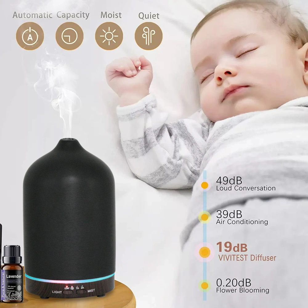 200ml Aromatherapy Humidifier with 7 Color LED Lights, 3 Essential Oils, Timer & Auto Shut-Off for Bedroom, Yoga, Office view 6