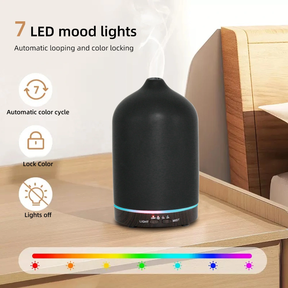 200ml Aromatherapy Humidifier with 7 Color LED Lights, 3 Essential Oils, Timer & Auto Shut-Off for Bedroom, Yoga, Office view 7
