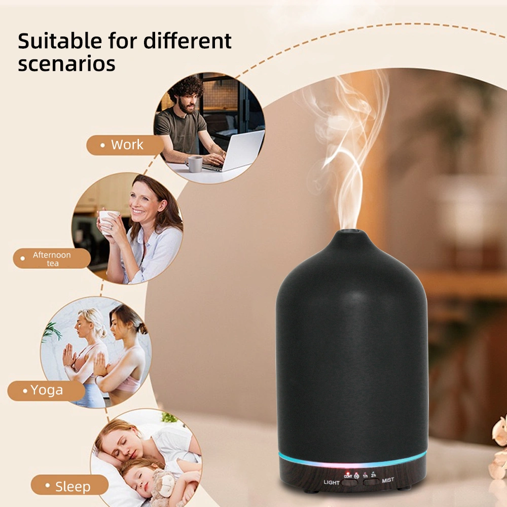 200ml Aromatherapy Humidifier with 7 Color LED Lights, 3 Essential Oils, Timer & Auto Shut-Off for Bedroom, Yoga, Office view 8