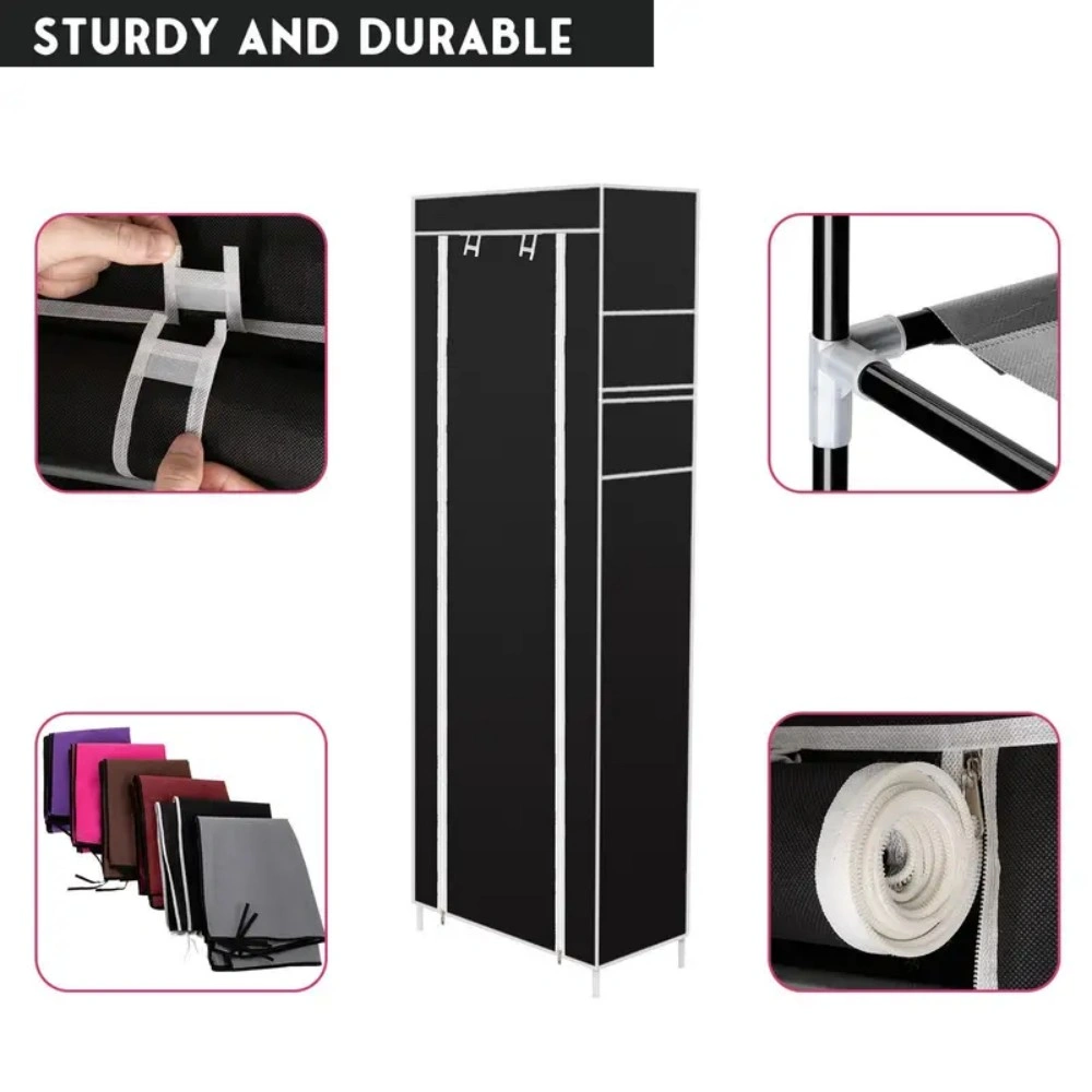 9 Tier Shoe Rack Cabinet, 27 Pair Shoe Organizer Storage Stand, Dustproof Shoes Holder with Doors, Multi-Layer Entryway Shoe Storage view 2