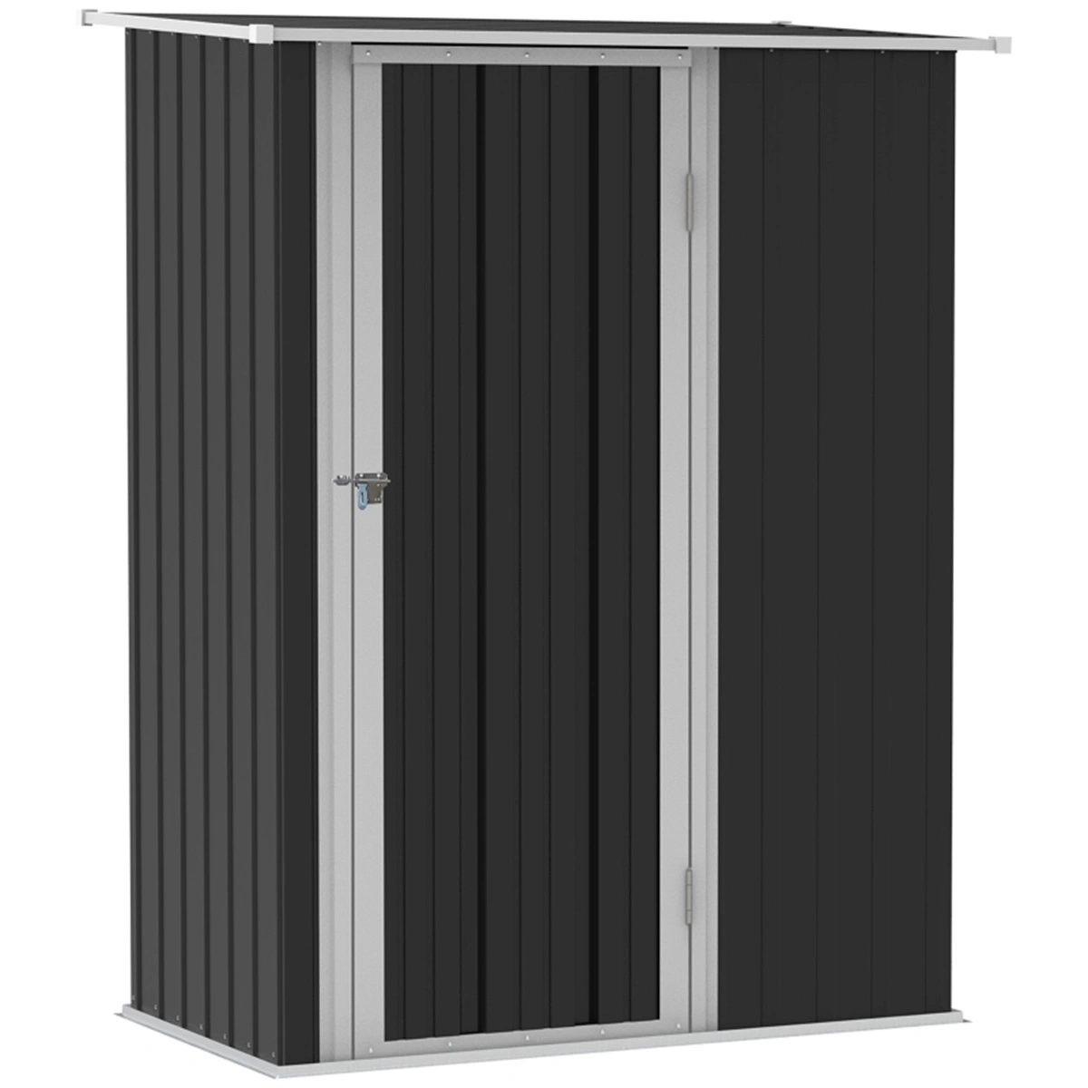 Metal Outdoor Storage Shed - Waterproof Resin Garage Cabinet for Patio, Garden Tools & Equipment view 3