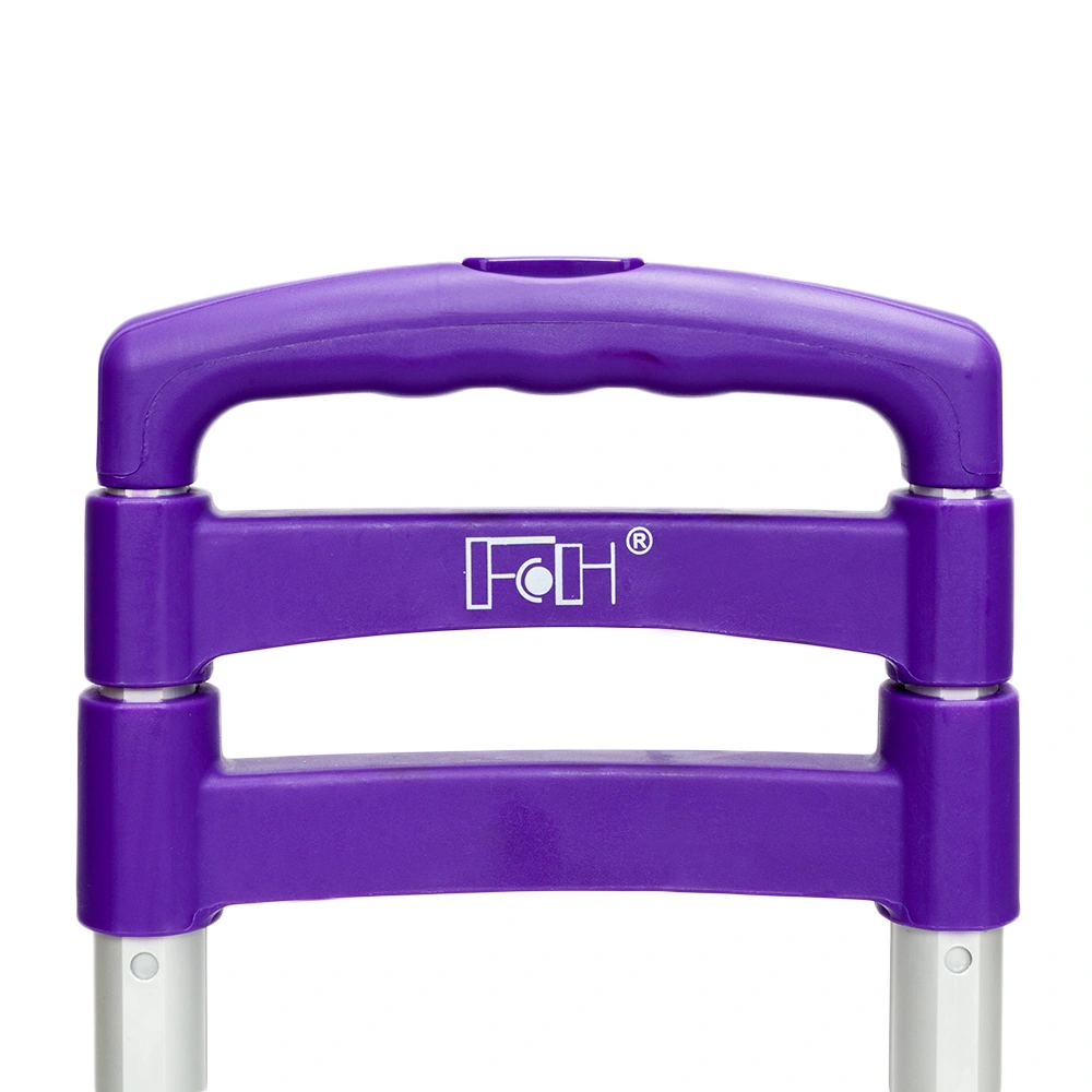 Portable Foldable Telescopic Luggage Trolley Cart Purple Travel Wagon view 7