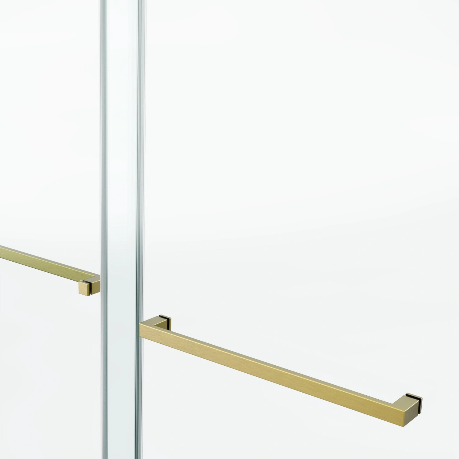 60x76 Inch Frameless Double Sliding Shower Door - 3/8" (10mm) SGCC Tempered Glass, Clear, Stainless Steel Finish view 4