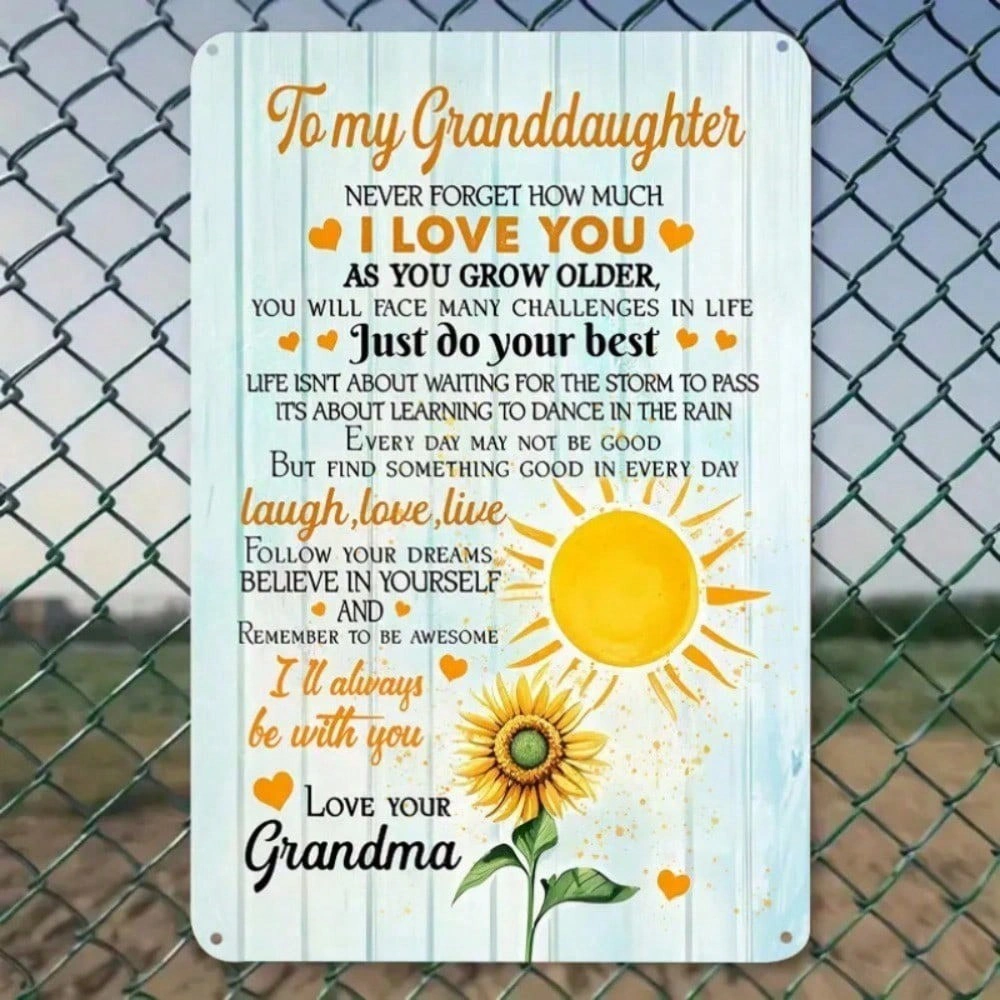 Sunflower Aluminum Sign 8x12 Inch - Vintage Rustic Metal Wall Art Decor for Home Garden Party (20.3x30.5cm) - TikTok Temu Pick-up Available