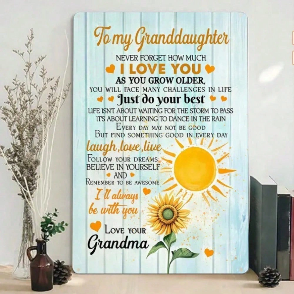 Sunflower Aluminum Sign 8x12 Inch - Vintage Rustic Metal Wall Art Decor for Home Garden Party (20.3x30.5cm) - TikTok Temu Pick-up Available view 5