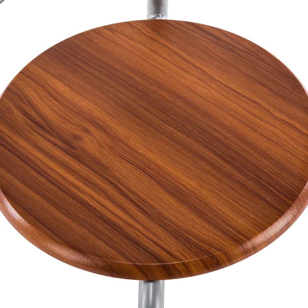 Brown Wood Grain PVC Breakfast Table (One Table and Two Chairs) view 28