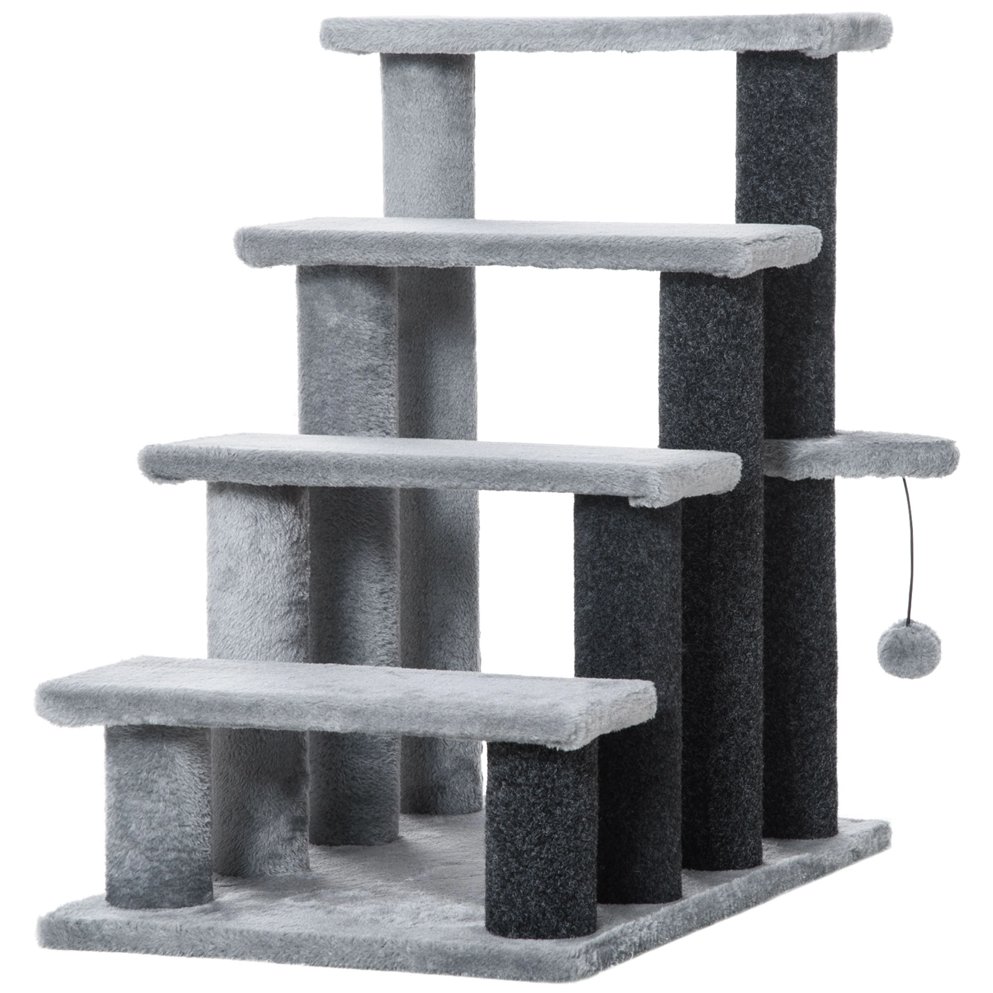 47" Multi-Level Cat Tree Activity Center with Sisal Posts, Dangling Toys & Soft Perch for All Breeds view 2