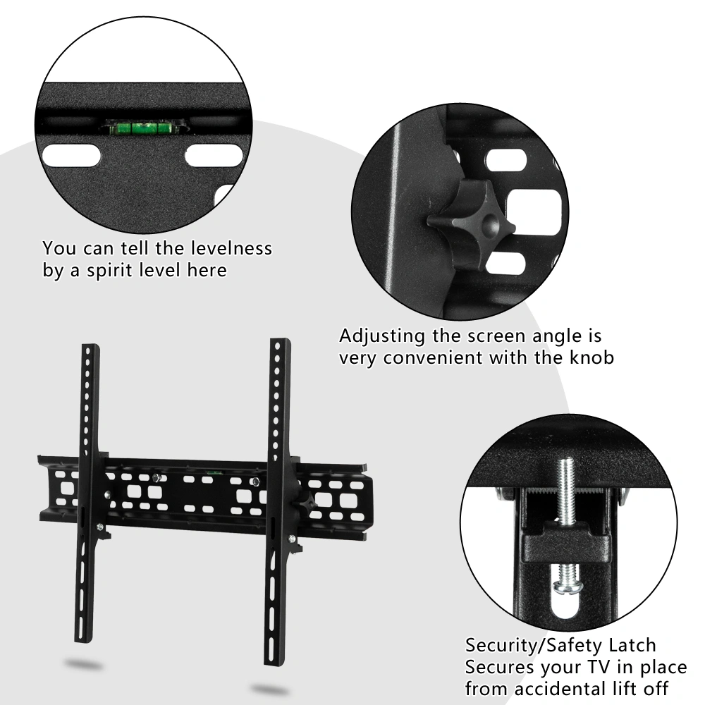 TMW003 32-70" Wall Mount TV Stand VESA400*600/-5°~ 20° with Spirit Level view 21