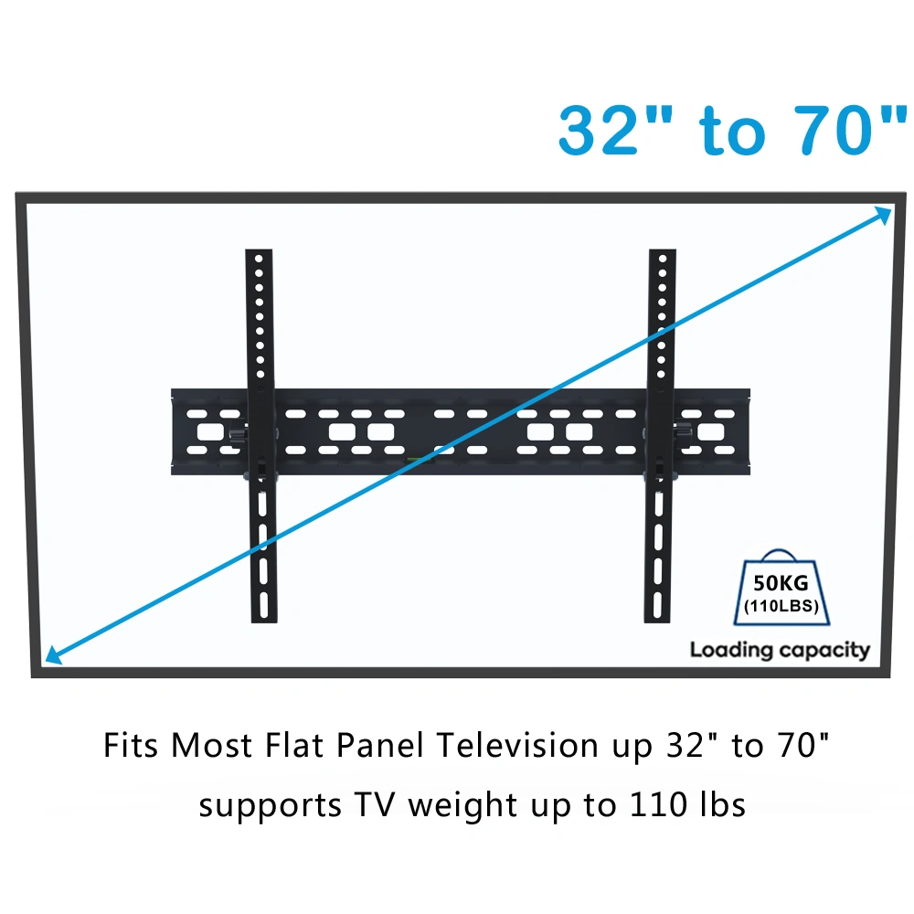 TMW003 32-70" Wall Mount TV Stand VESA400*600/-5°~ 20° with Spirit Level view 23