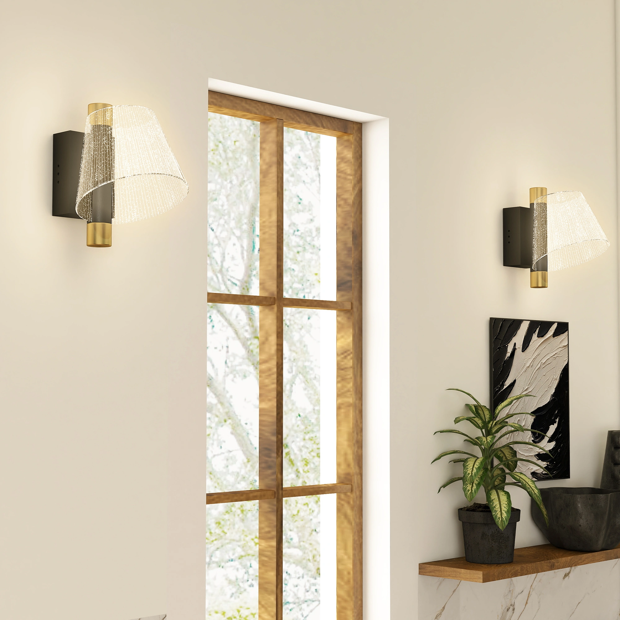 Modern LED Outdoor Wall Sconce, Waterproof IP65 Exterior Wall Light for House Garden Patio view 5