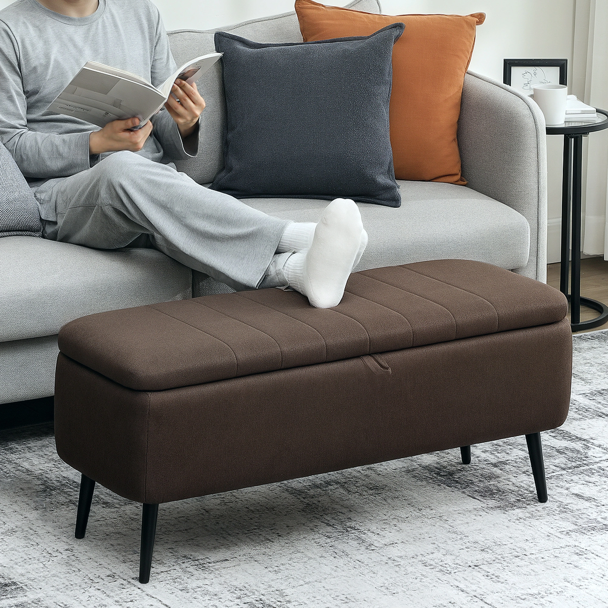 Storage Foot Mat - Non-Slip Floor Mat, Washable Entryway Rug for Home, Bathroom, Kitchen & Office