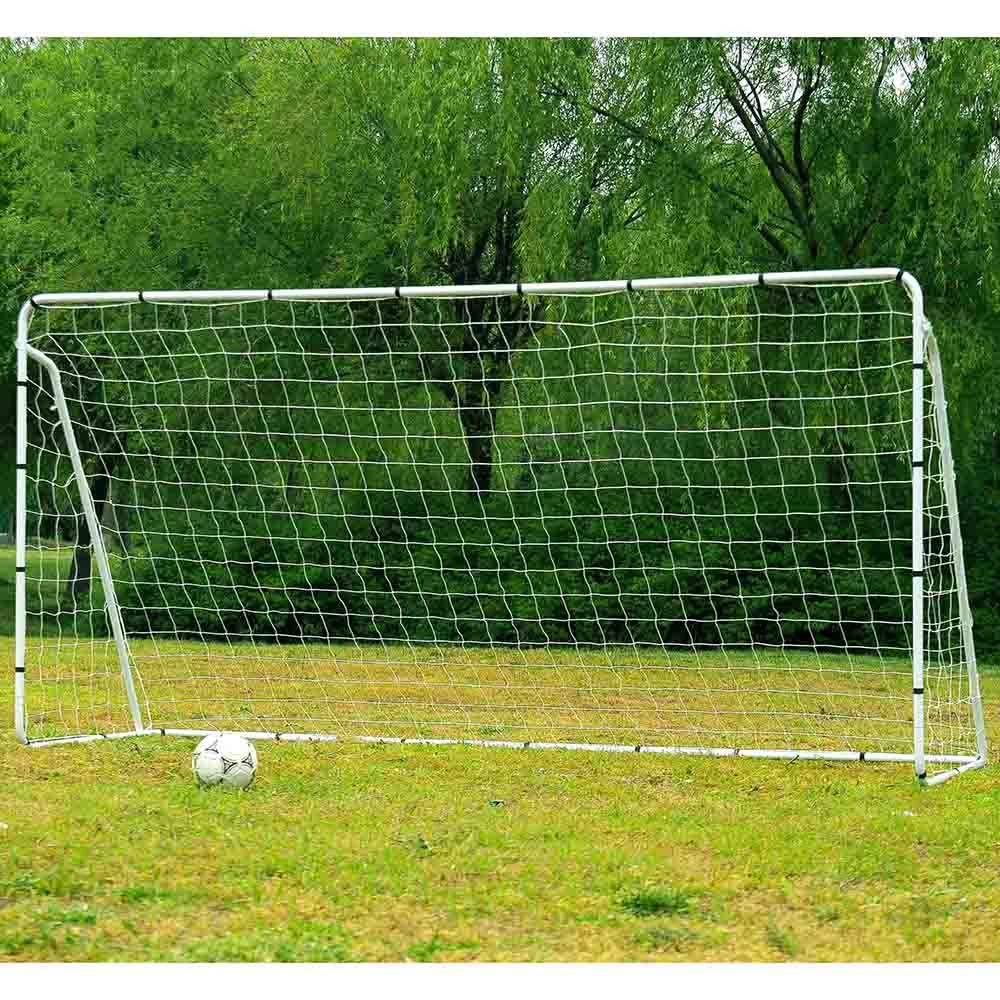365x182x120CM Steel Tube Soccer Goal Training Set with Net - White view 2