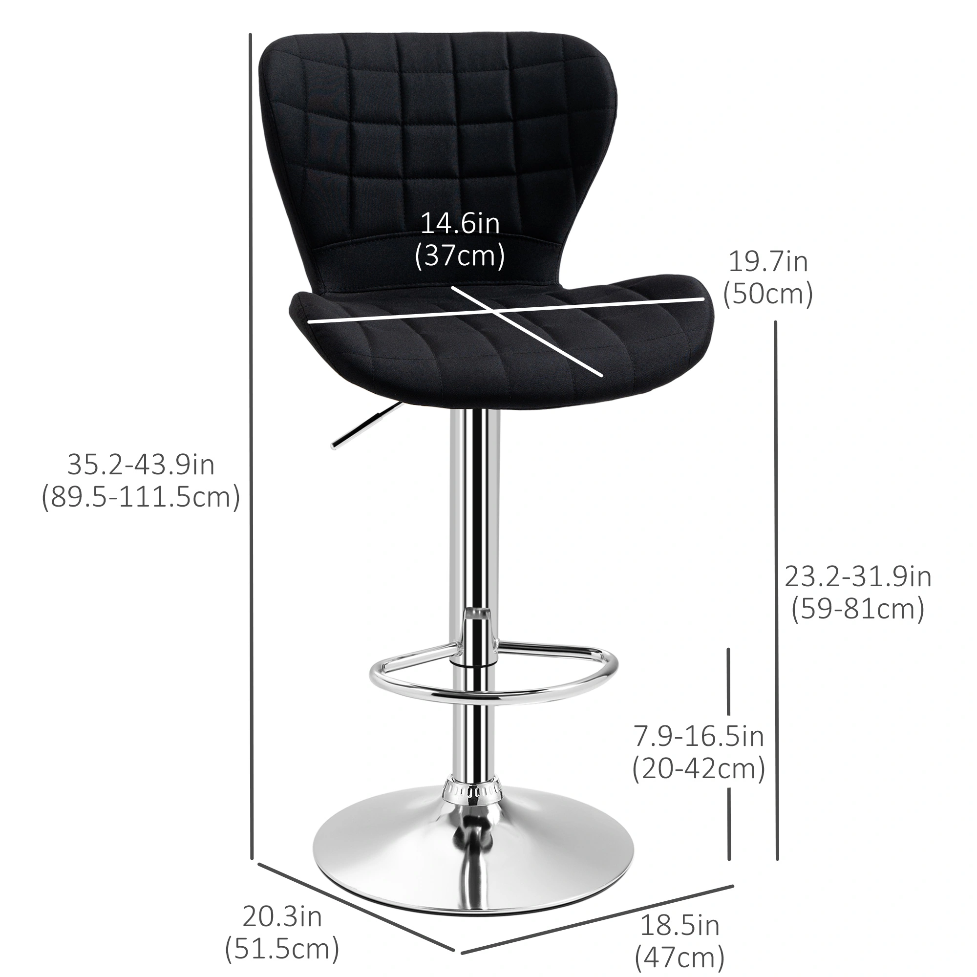 Executive Massage Office Chair with Heat Function, Breathable Mesh Back, Lumbar Support, 300lbs Weight Capacity, Black view 2