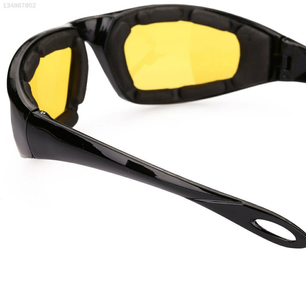3 Pairs Motorcycle Sports Biker Riding Glasses Wind Resistant Eye Protection Sports Goggles Cycling Sunglasses Yellow view 2