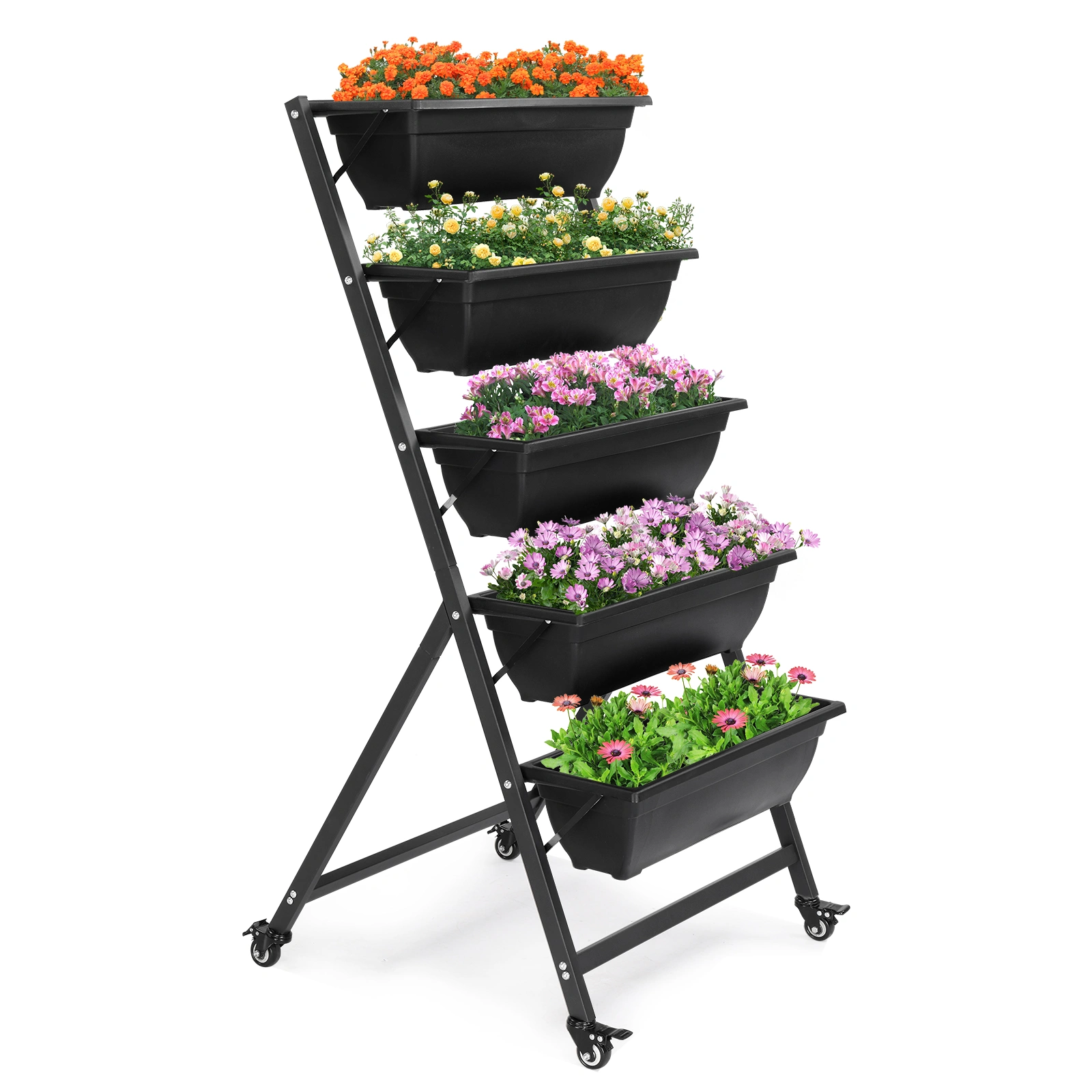 5 Tiers Vertical Garden Bed, Vertical Garden Planter Indoor and Outdoor, Vertical Elevated Garden Bed Perfect for Vegetables Flowers Herbs view 18