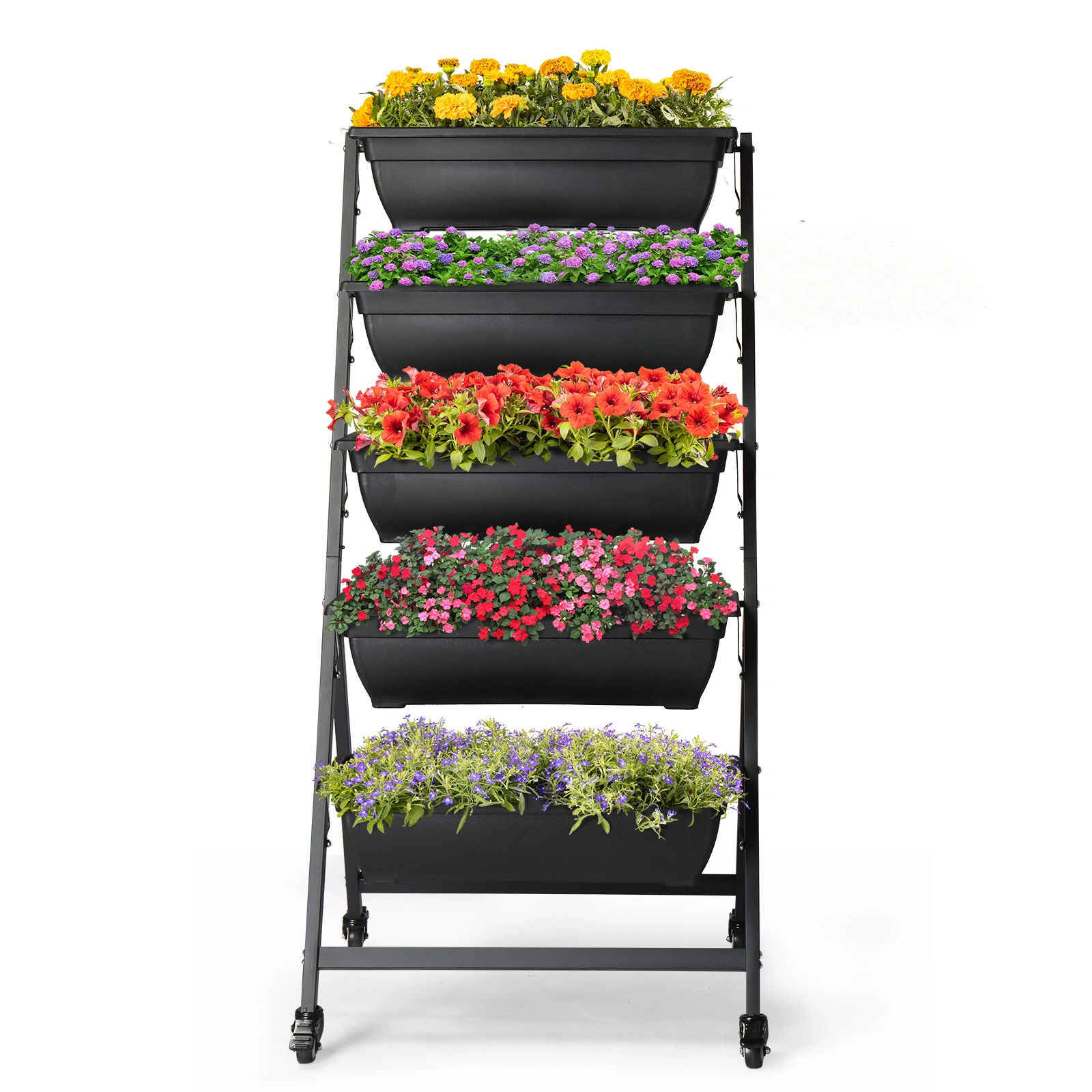 5 Tiers Vertical Garden Bed, Vertical Garden Planter Indoor and Outdoor, Vertical Elevated Garden Bed Perfect for Vegetables Flowers Herbs view 8