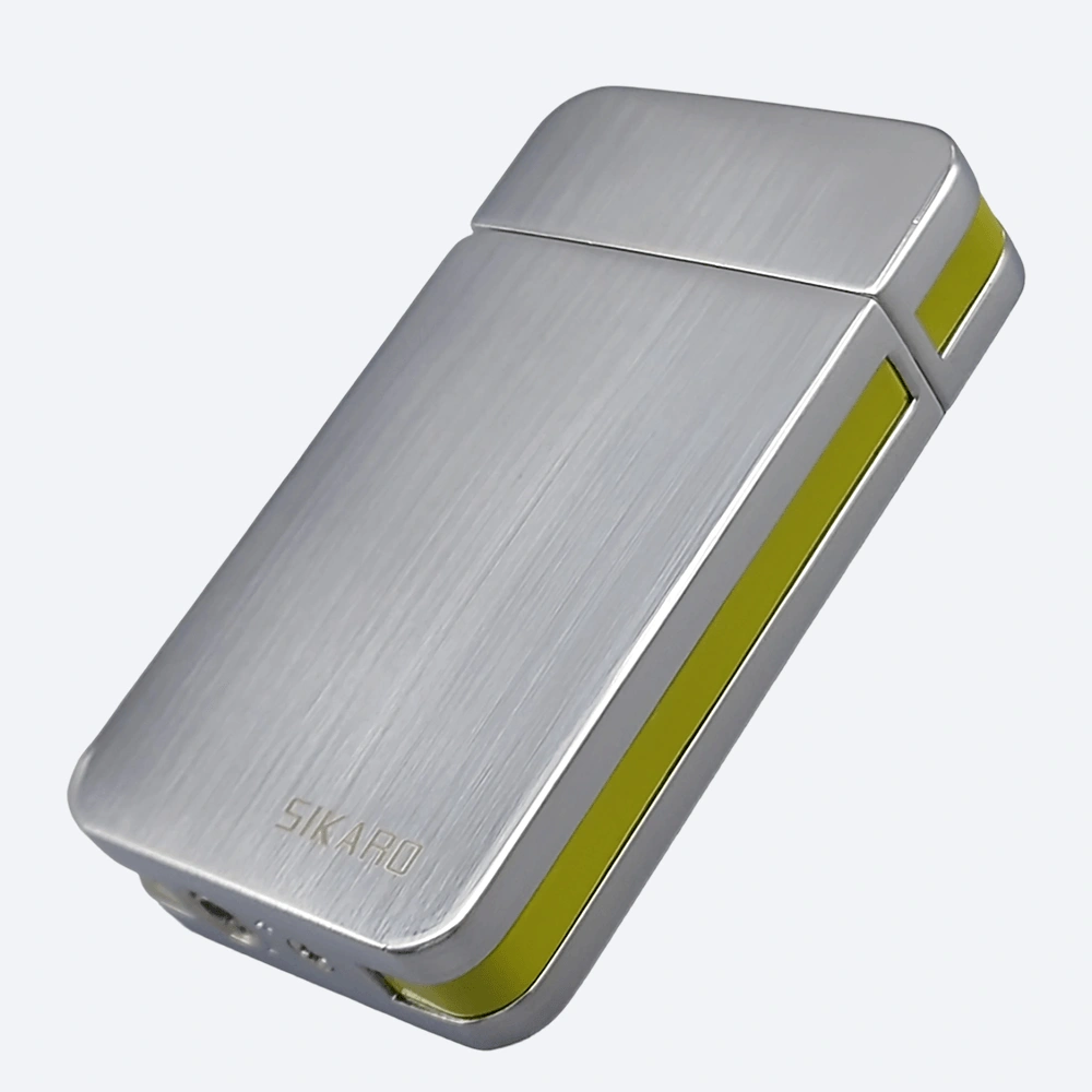 SIKARO SKY-STAR Turbo Torch Lighter Gold Stripe, Refillable Windproof Jet Flame, Adjustable, for Cigar, Cigarette, Kitchen & Outdoor Use