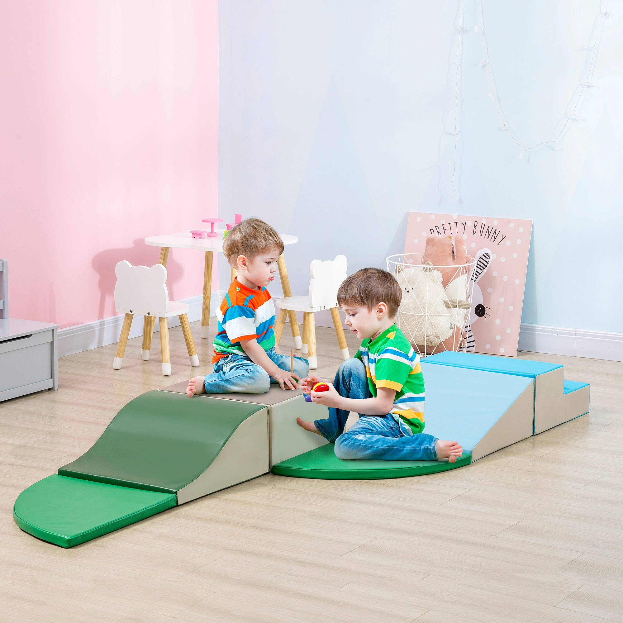 Kids Soft Play Foam Mat Set - Safe Indoor Outdoor Play Gym for Toddlers & Children